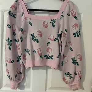 Floral Pink Sweater